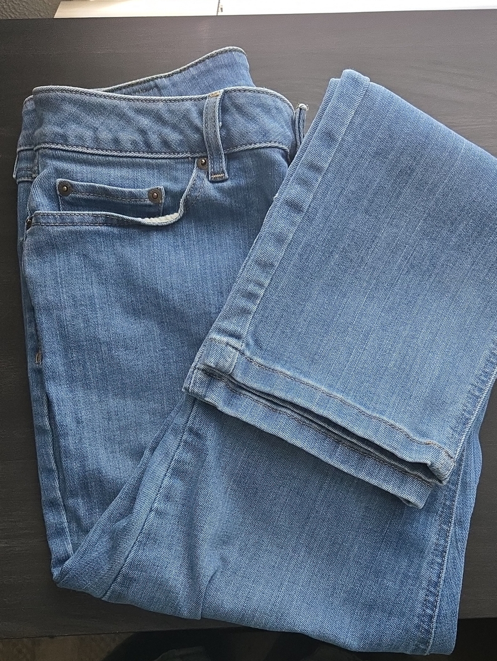 L.L. Bean BeanFlex Straight Leg Favorite Fit Women's Jeans 12 Reg